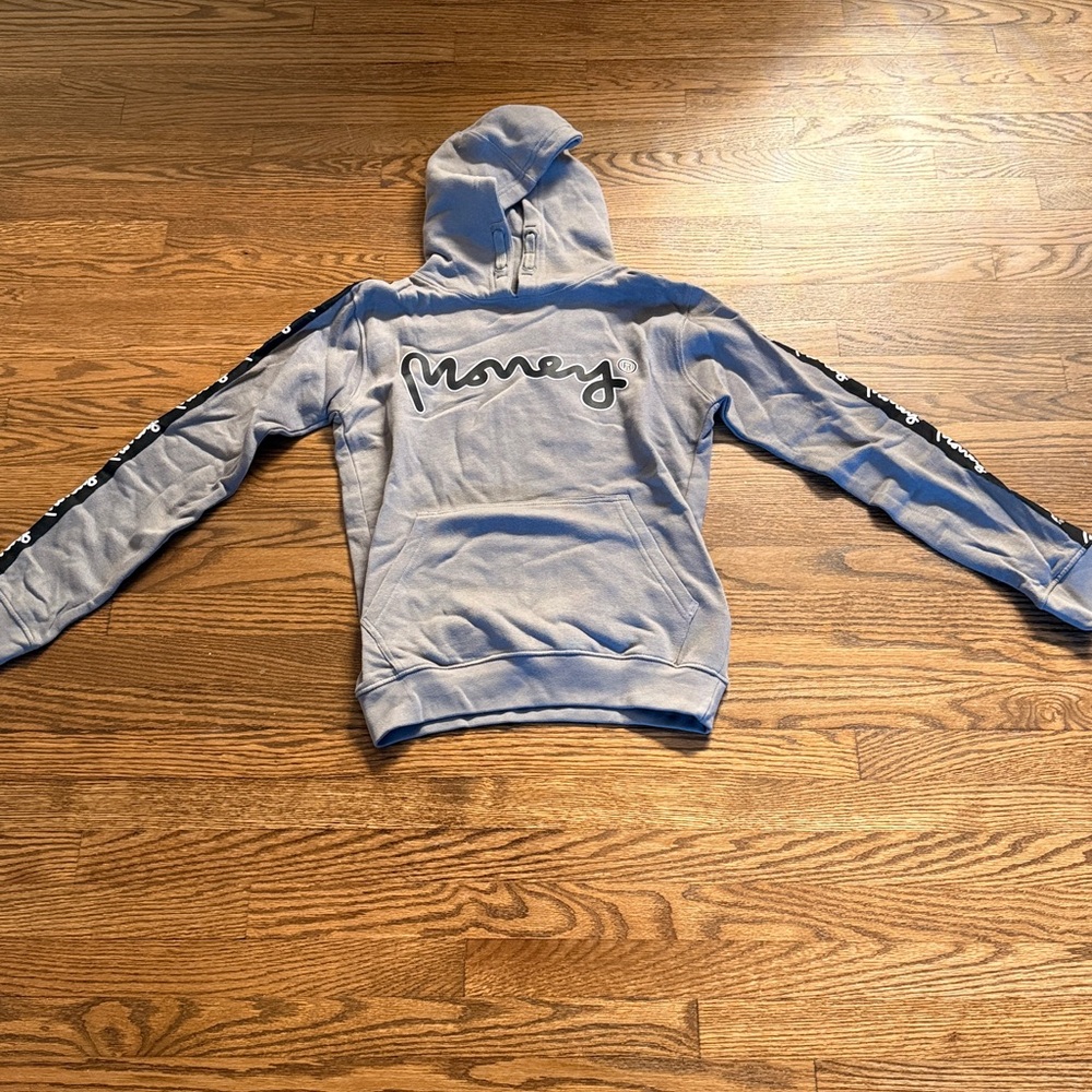 Money Boys Gray Hoodie with Black Accents Size 12-13